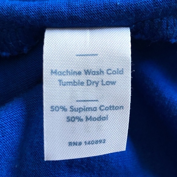 Marine Layer Mens Solid Blue Short Sleeve T-Shirt Medium - Picture 4 of 6